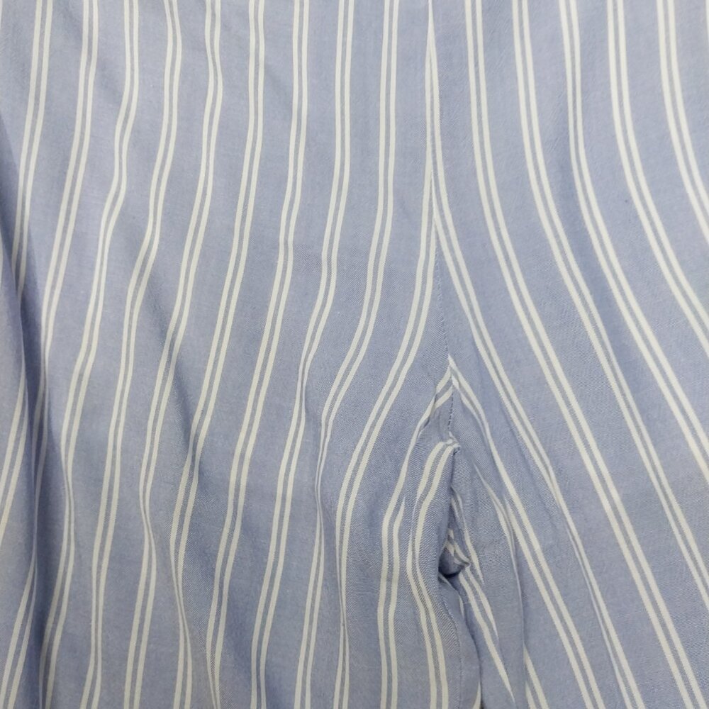 3526 Size Large Lumiere Blue Stripe Pants with Side Zipper and Shorts Lining.NWT - Picture 3 of 6